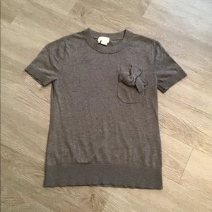 Kate Spade Bow Pocket Silk Tee